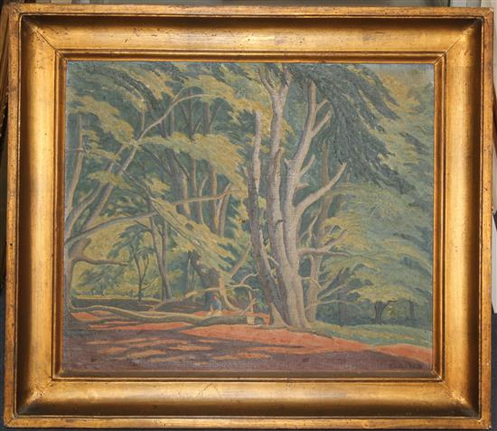 Ethelbert White (1891-1972) Spring Woodland, 18 x 22in.